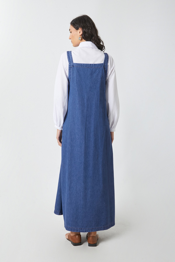 V Yaka Bağlamalı Jile Koyu Mavi - 10