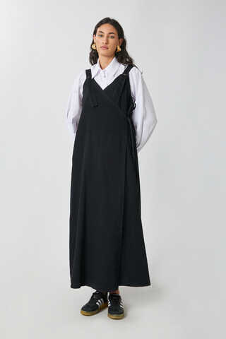 V Yaka Bağlamalı Jile Siyah - 2