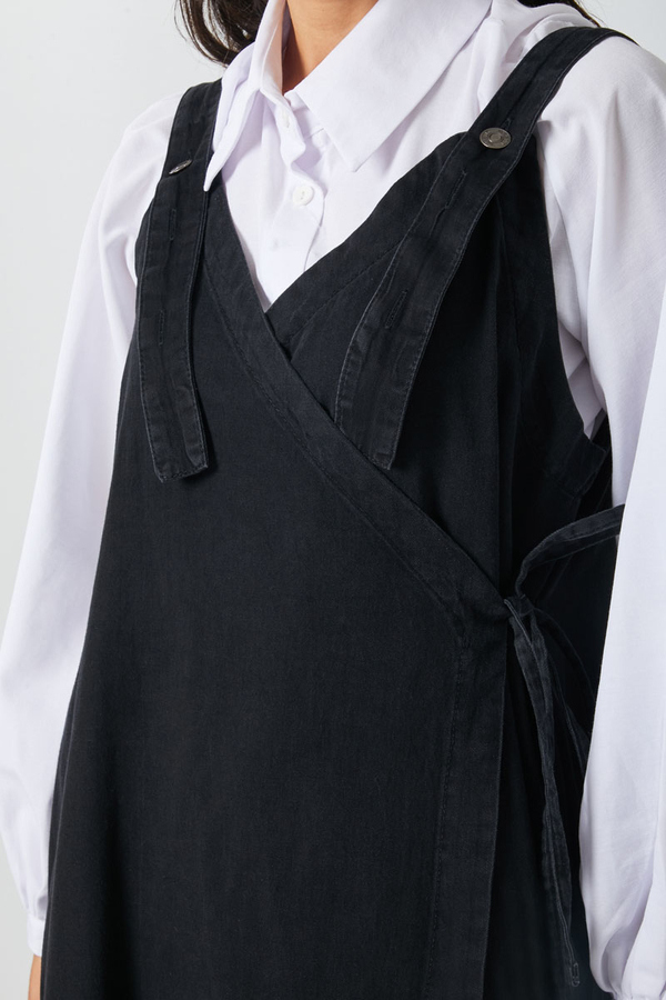 V Yaka Bağlamalı Jile Siyah - 5