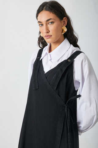 V Yaka Bağlamalı Jile Siyah - 8