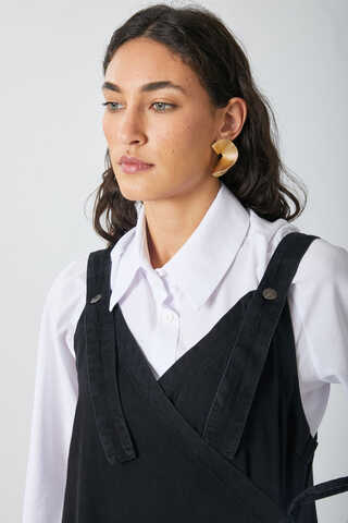 V Yaka Bağlamalı Jile Siyah - 7