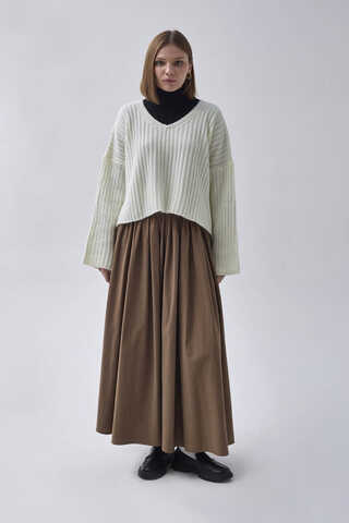 V Yaka Crop Kazak Ekru - 7