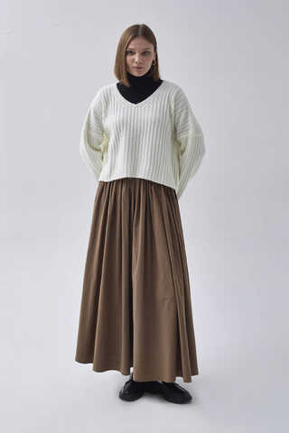 V Yaka Crop Kazak Ekru - 10