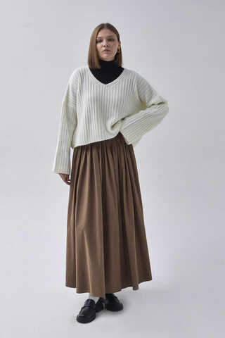 V Yaka Crop Kazak Ekru - 6