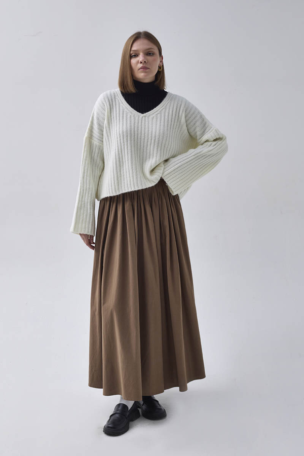 V Yaka Crop Kazak Ekru - 6