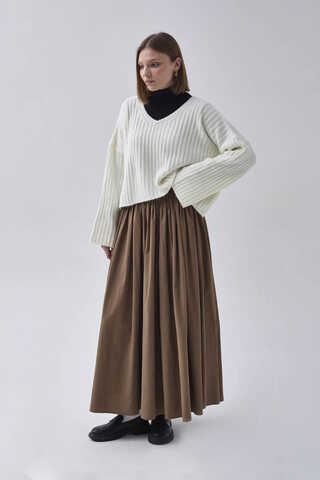 V Yaka Crop Kazak Ekru - 11