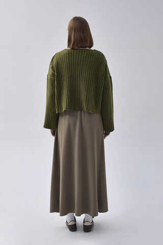 V Yaka Crop Kazak Haki - 11