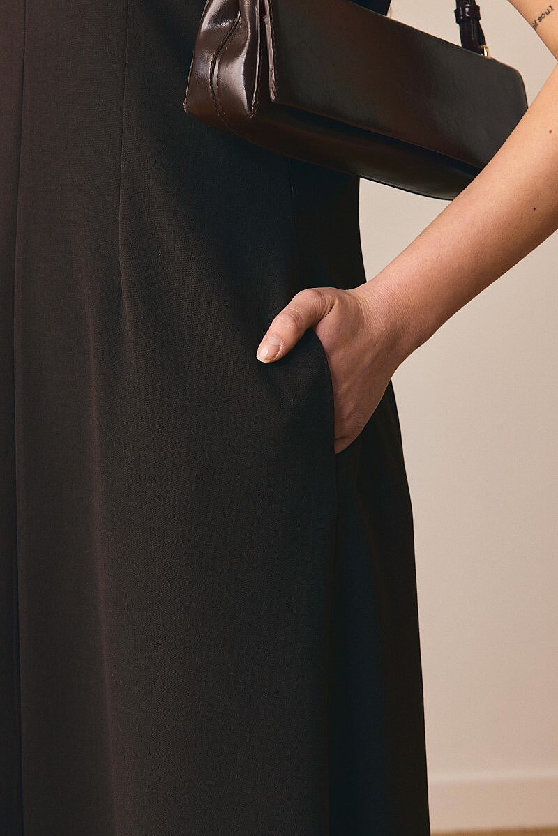 V Yaka Klasik Jile Kahverengi - 3