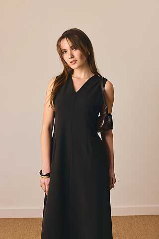 V Yaka Klasik Jile Kahverengi - 1