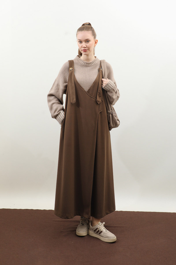 V Yaka Kruvaze Jile Kahverengi - 10