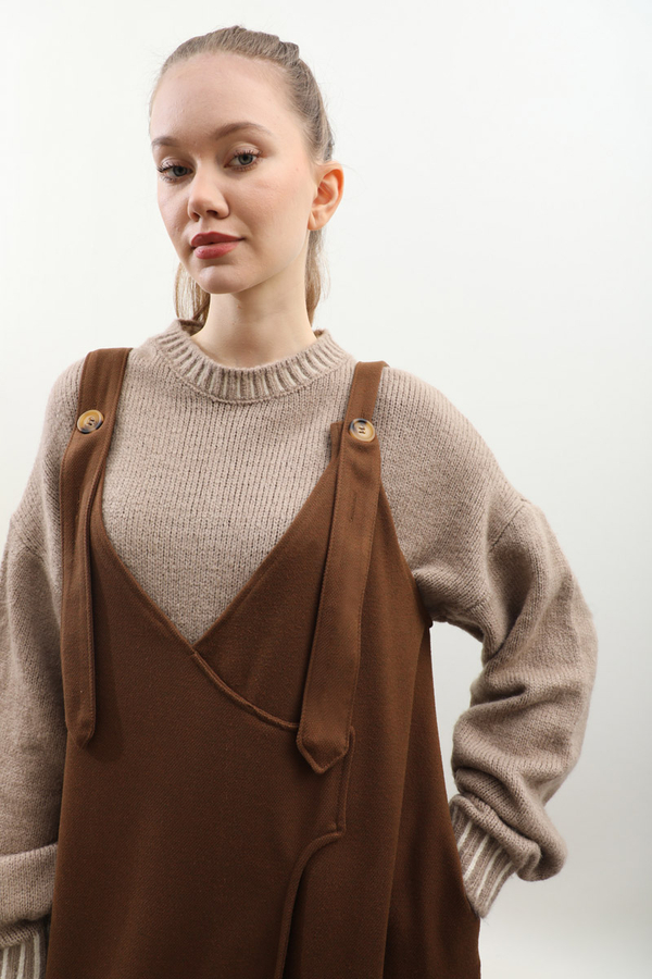 V Yaka Kruvaze Jile Kahverengi - 14