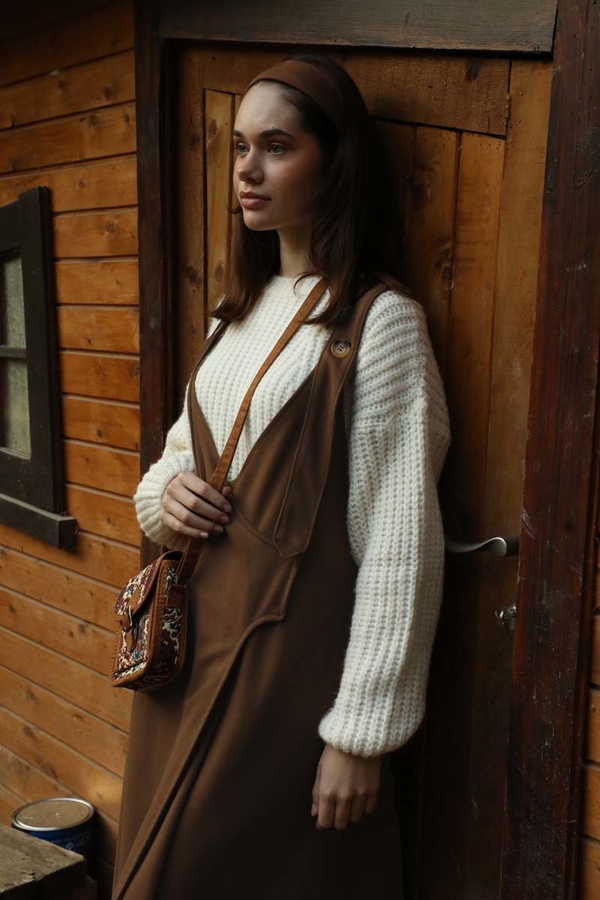 V Yaka Kruvaze Jile Kahverengi - 7