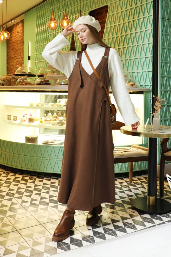 V Yaka Kruvaze Jile Kahverengi - 1