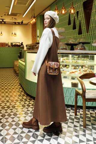 V Yaka Kruvaze Jile Kahverengi - 5