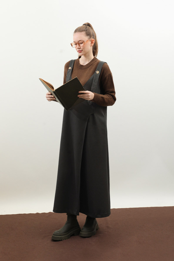 V Yaka Kruvaze Jile Koyu Yeşil - 2