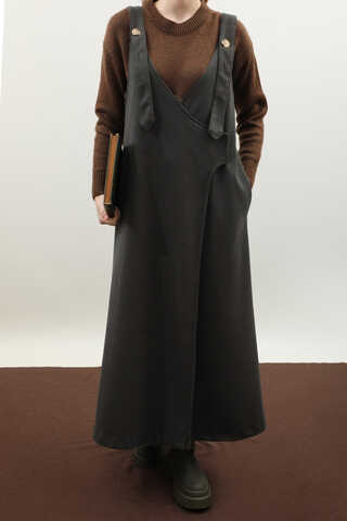 V Yaka Kruvaze Jile Koyu Yeşil - 5