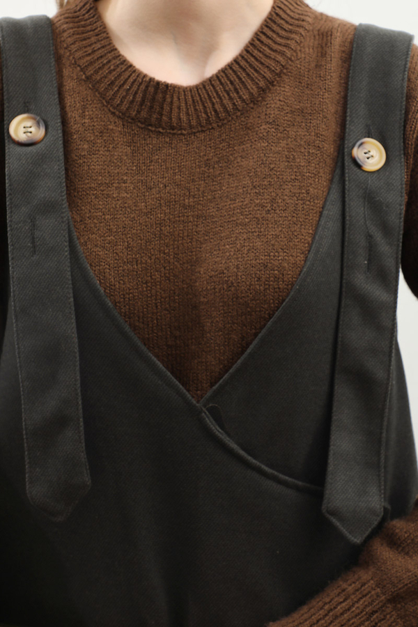 V Yaka Kruvaze Jile Koyu Yeşil - 7