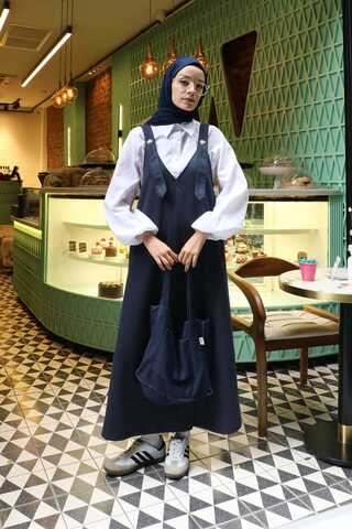 V Yaka Kruvaze Jile Lacivert - 5