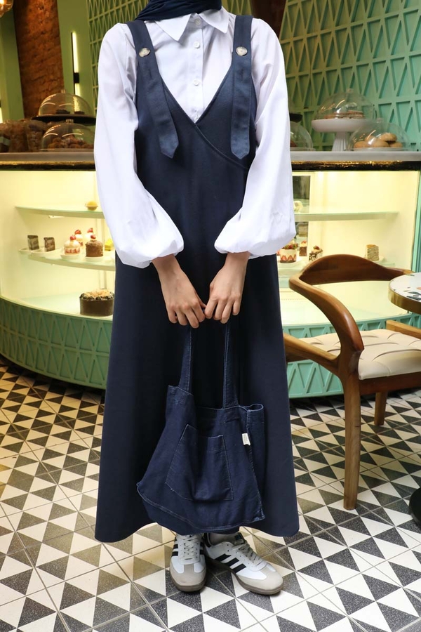 V Yaka Kruvaze Jile Lacivert - 9