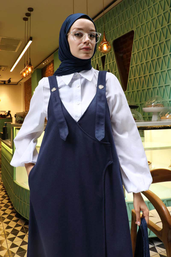 V Yaka Kruvaze Jile Lacivert - 7