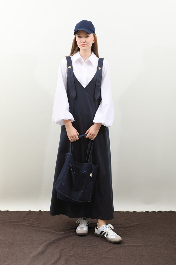 V Yaka Kruvaze Jile Lacivert - 6