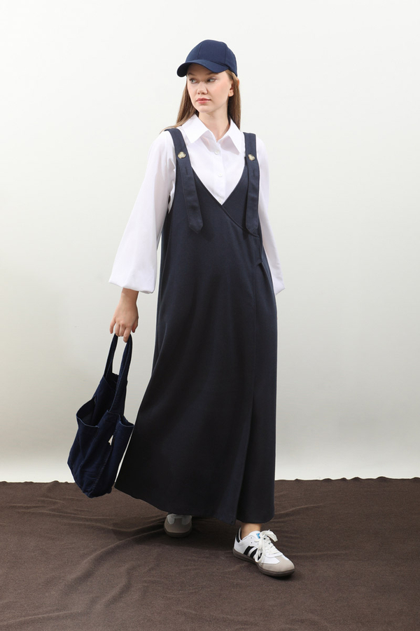 V Yaka Kruvaze Jile Lacivert - 2