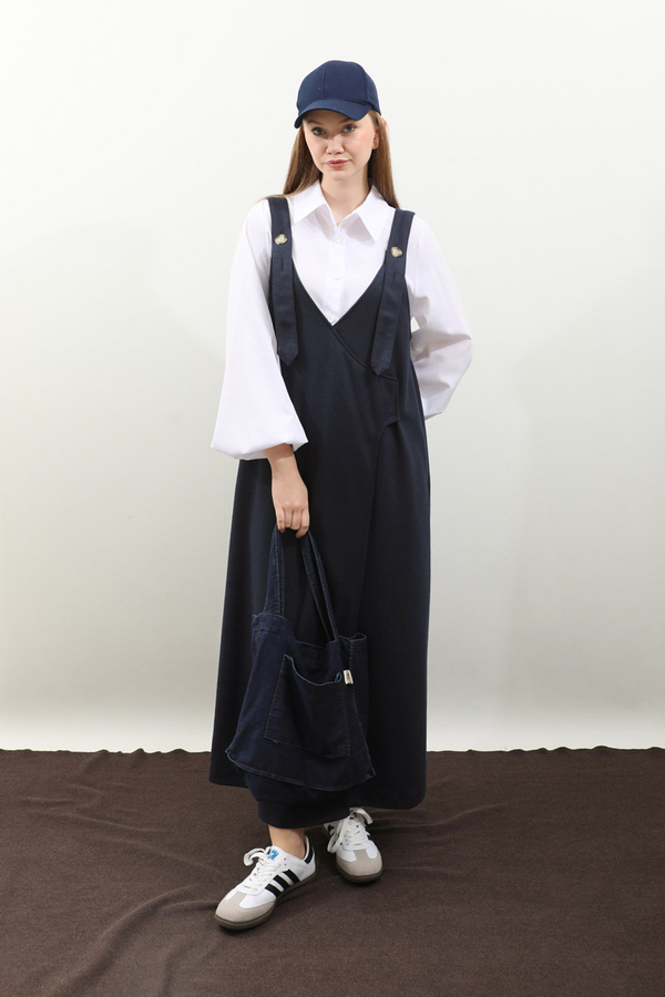 V Yaka Kruvaze Jile Lacivert - 4