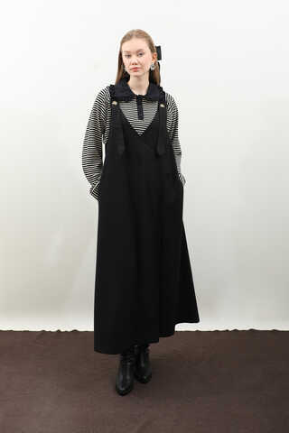 V Yaka Kruvaze Jile Siyah - 2