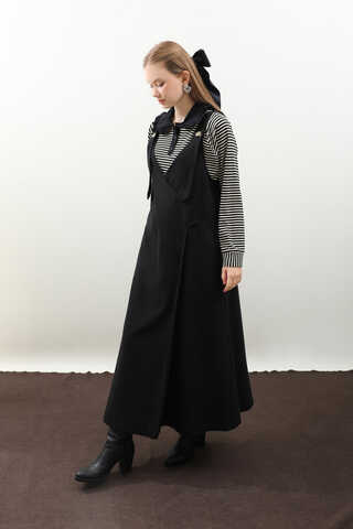 V Yaka Kruvaze Jile Siyah - 3