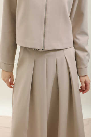 Vatkalı Ceket Etek Takım Taş - 8