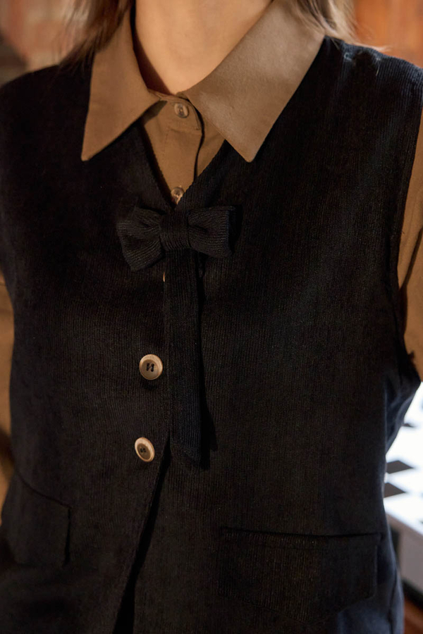 Velvet Skirt Set Black - 4