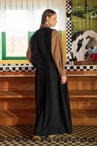 Velvet Skirt Set Black - 6