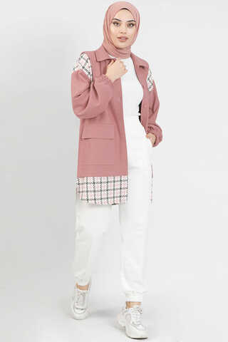 Vest Detailed Shirt Powder - 1