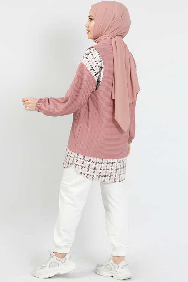 Vest Detailed Shirt Powder - 4