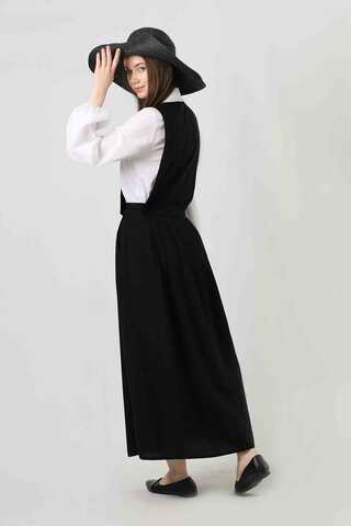 Vest Detailed Skirt Set Black - 5