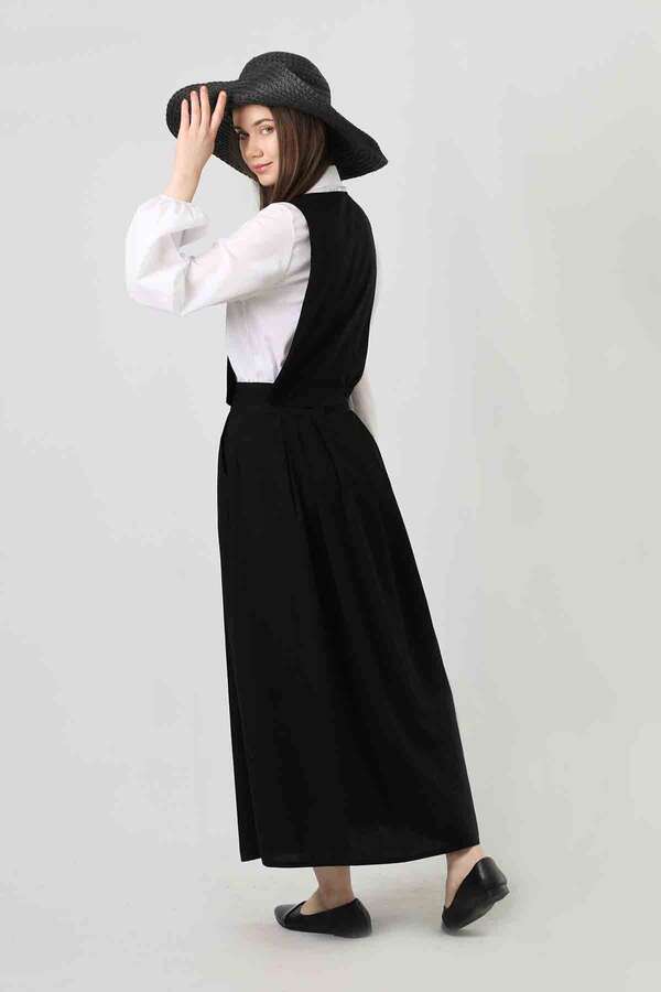Vest Detailed Skirt Set Black - 5