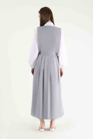 Vest Detailed Skirt Set Grey - 5