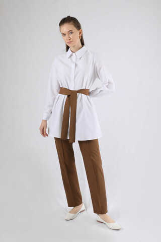 Vest Shirt Suit Brown - 3