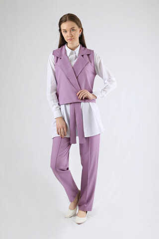 Vest Shirt Suit Lilac - 1