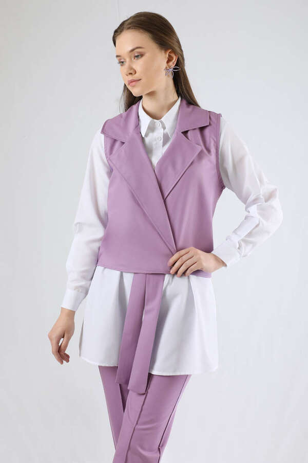 Vest Shirt Suit Lilac - 2