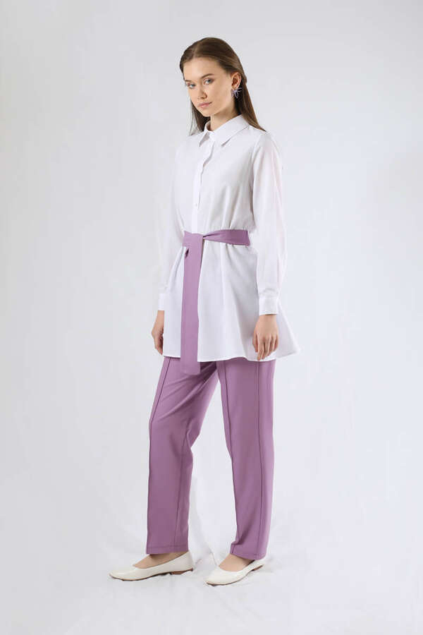 Vest Shirt Suit Lilac - 3