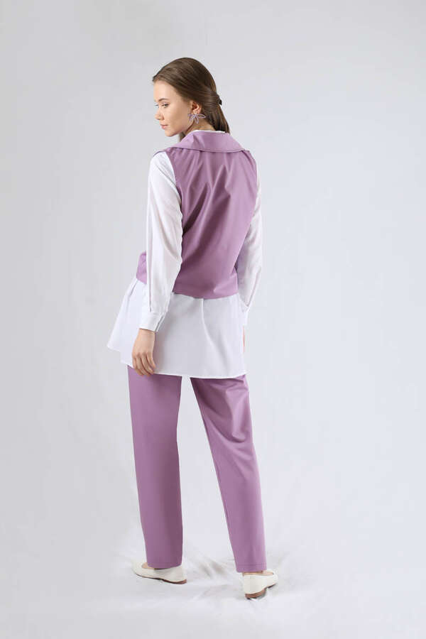 Vest Shirt Suit Lilac - 5