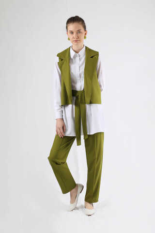 Vest Shirt Suit Oil Green - 1