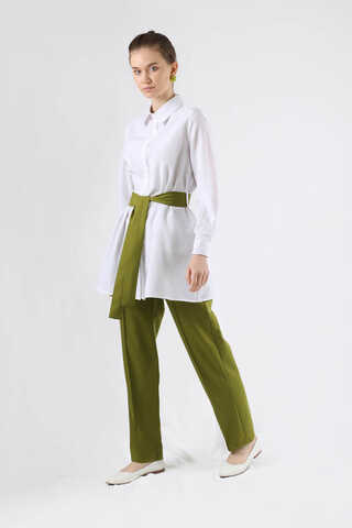 Vest Shirt Suit Oil Green - 3