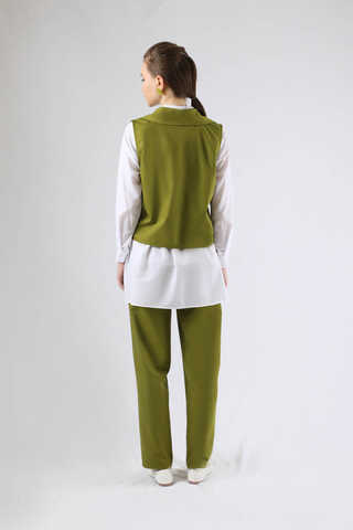 Vest Shirt Suit Oil Green - 5