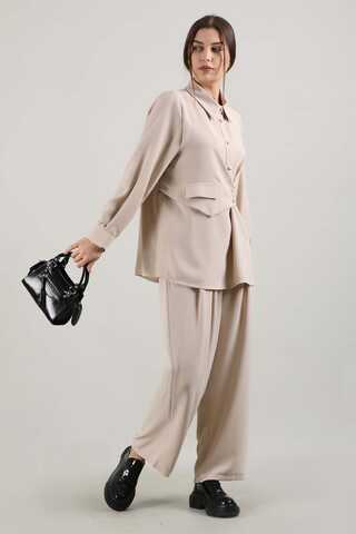 Vest Style Suit Cream - 3