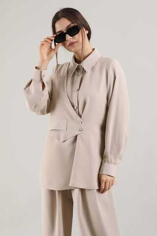 Vest Style Suit Cream - 4