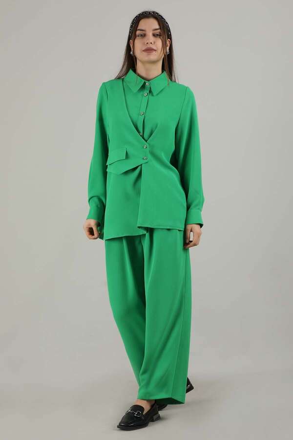Vest Style Suit green 