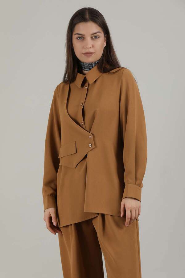 Vest Style Suit Tan - 2