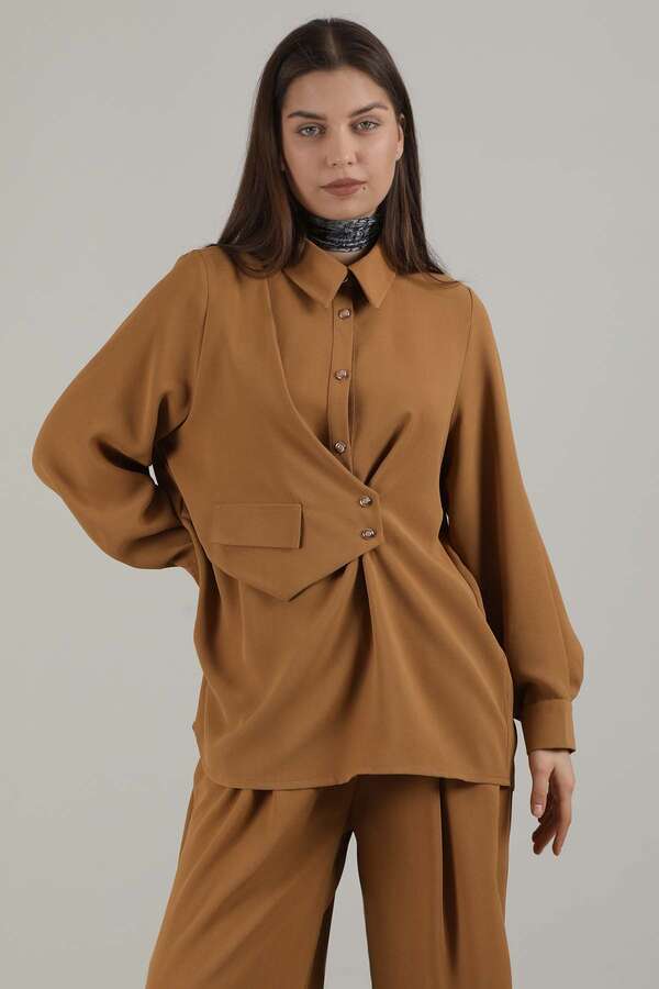 Vest Style Suit Tan - 4